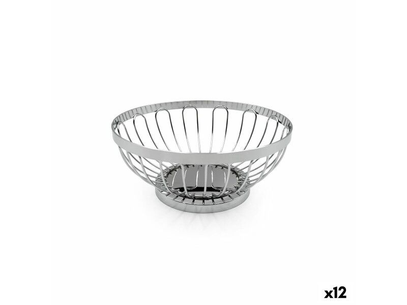 Koszyk na pieczywo My Bar Srebrzysty Metal 17,5 X 7 CM (12 Sztuk)