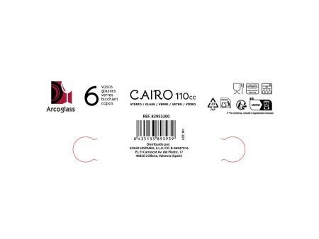 Zestaw kieliszków La Mediterránea Cairo 6 Części (24 Sztuk)