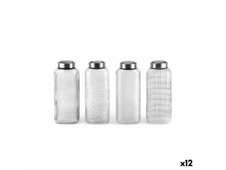 Kryztałowa butelka La Mediterránea Szkło Stal 1,3 L (12 Sztuk)
