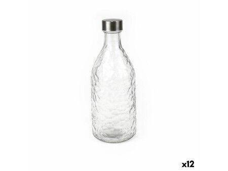Kryztałowa butelka La Mediterránea Metal Szkło 1 L (12 Sztuk)