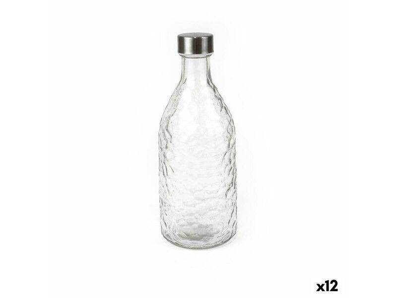 Kryztałowa butelka La Mediterránea Metal Szkło 1 L (12 Sztuk)