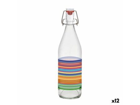 Kryztałowa butelka La Mediterránea Szkło 1 L (12 Sztuk)
