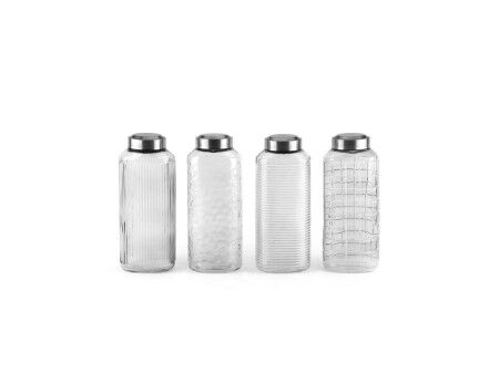 Kryztałowa butelka La Mediterránea Szkło Stal 1,3 L (12 Sztuk)