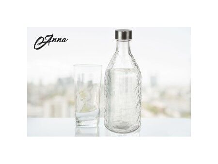 Kryztałowa butelka La Mediterránea Metal Szkło 1 L (12 Sztuk)
