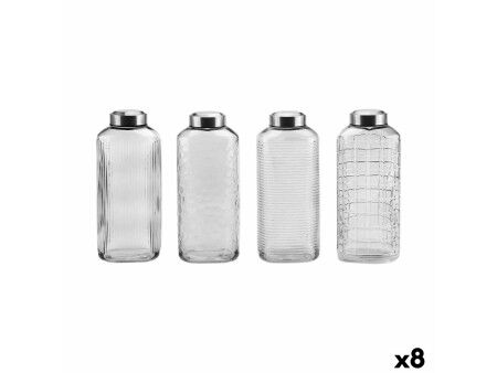 Kryztałowa butelka La Mediterránea Szkło Stal 1,8 L (8 Sztuk)