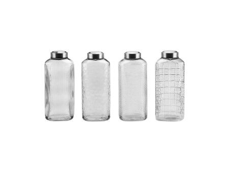 Kryztałowa butelka La Mediterránea Szkło Stal 1,8 L (8 Sztuk)