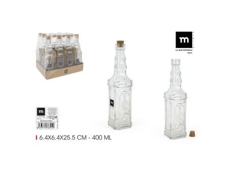 Kryztałowa butelka La Mediterránea Szkło 400 ml (24 Sztuk)