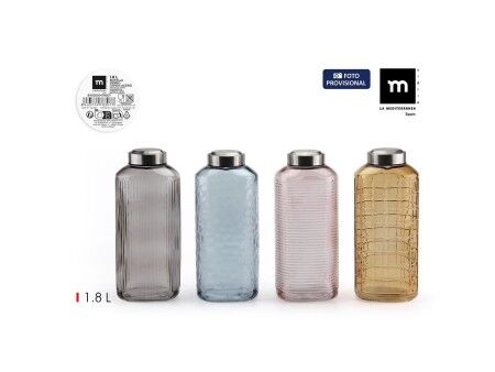 Kryztałowa butelka La Mediterránea Szkło 1,8 L (8 Sztuk)