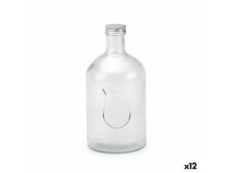 Kryztałowa butelka La Mediterránea Metal Szkło 1,4 L (12 Sztuk)