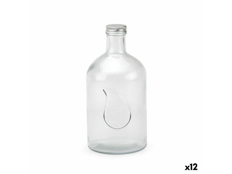 Kryztałowa butelka La Mediterránea Metal Szkło 1,4 L (12 Sztuk)