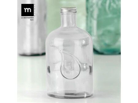 Kryztałowa butelka La Mediterránea Metal Szkło 1,4 L (12 Sztuk)