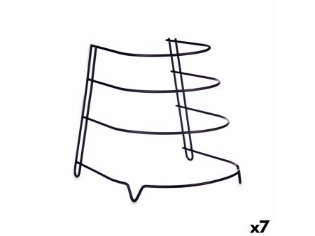 Organizer Patelni Kinvara W6140B-1PDQ Czarny Żelazo 24 x 26,5 x 24 cm (7 Sztuk)