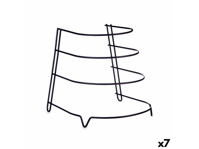 Organizer Patelni Kinvara W6140B-1PDQ Czarny Żelazo 24 x 26,5 x 24 cm (7 Sztuk)