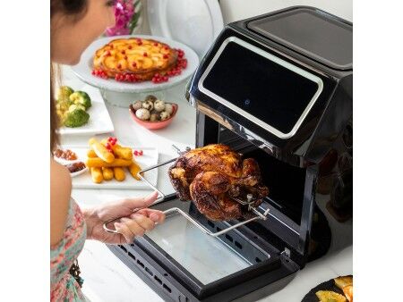 Frytkownica na gorące powietrze InnovaGoods Fryinn Pro Max 12000 Czarny 1800 W 12 L Stal nierdzewna