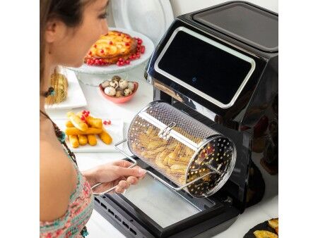 Frytkownica na gorące powietrze InnovaGoods Fryinn Pro Max 12000 Czarny 1800 W 12 L Stal nierdzewna