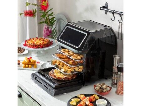Frytkownica na gorące powietrze InnovaGoods Fryinn Pro Max 12000 Czarny 1800 W 12 L Stal nierdzewna
