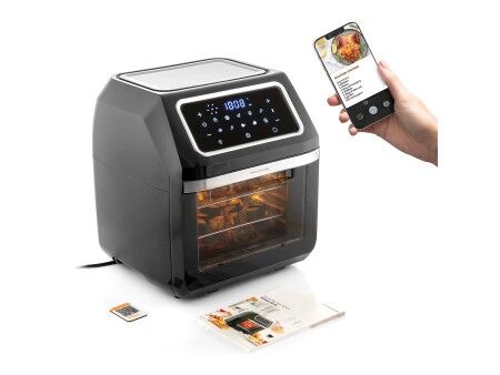 Frytkownica na gorące powietrze InnovaGoods Fryinn Pro Max 12000 Czarny 1800 W 12 L Stal nierdzewna