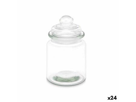 Soik Przezroczysty Szkło 250 ml 8 x 13 x 8 cm (24 Sztuk) Z pokrywką