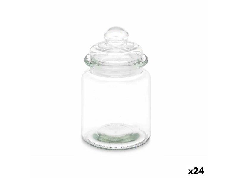 Soik Przezroczysty Szkło 250 ml 8 x 13 x 8 cm (24 Sztuk) Z pokrywką