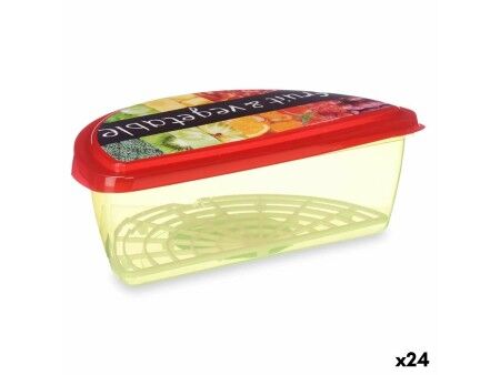 Pojemnik na Lunch Leknes TP581-3 Wielokolorowy Plastikowy 23 x 8 x 13 cm Owoce i warzywa (24 Sztuk)