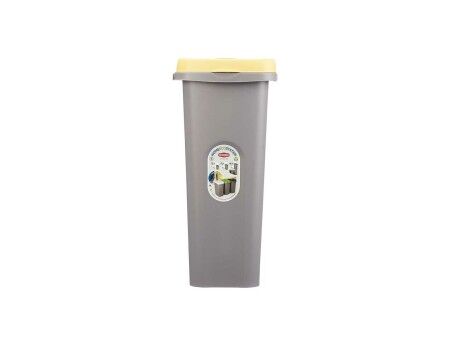 Kosz na Śmieci Stefanplast Żółty Szary Plastikowy 25 L (6 Sztuk)