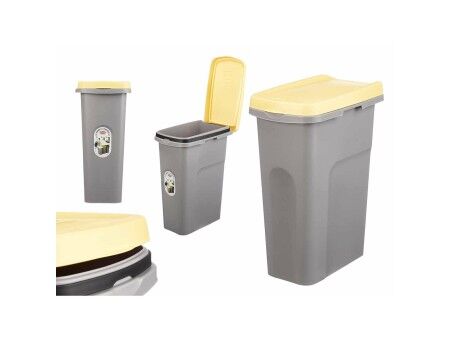 Kosz na Śmieci Stefanplast Żółty Szary Plastikowy 25 L (6 Sztuk)