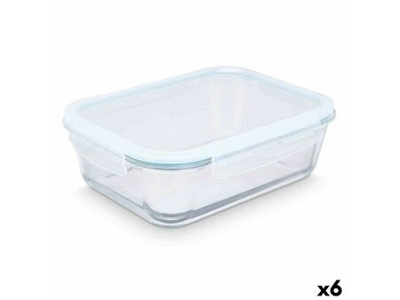 Pojemnik na Lunch Vivalto C2-2800K Przezroczysty Silikon Szkło borokrzemowe 2,8 L 29,5 x 9 x 22,8 cm (6 Sztuk)