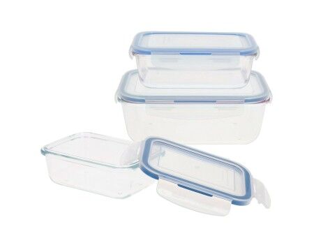 Zestaw hermetycznych pojemników kuchennych segmentowych Max Home 6 Sztuk 23 x 7,5 x 17,5 cm