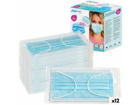 Box of hygienic masks SensiKare 50 Części (12 Sztuk)