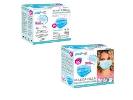 Box of hygienic masks SensiKare 50 Części (12 Sztuk)
