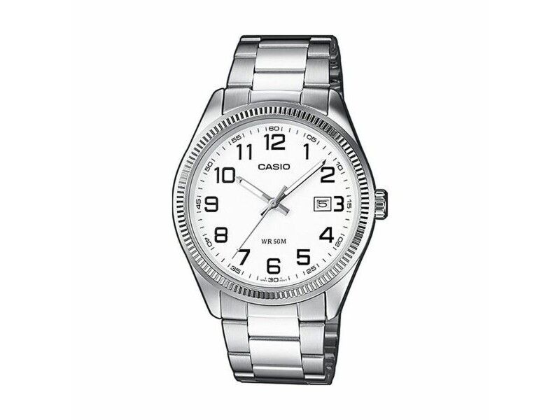 Zegarek Unisex Casio DATE Biały Srebrzysty (Ø 39 mm) (Ø 38,5 mm)