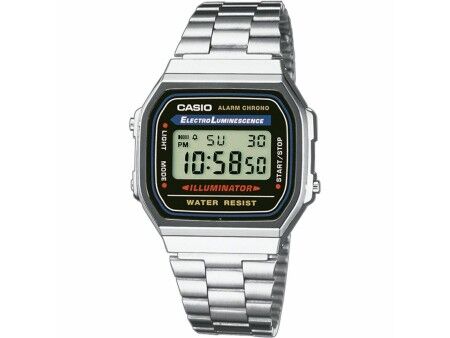Zegarek Unisex Casio A168WA-1YES Czarny Srebrzysty (Ø 36 mm)