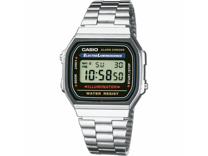Zegarek Unisex Casio A168WA-1YES Czarny Srebrzysty (Ø 36 mm)