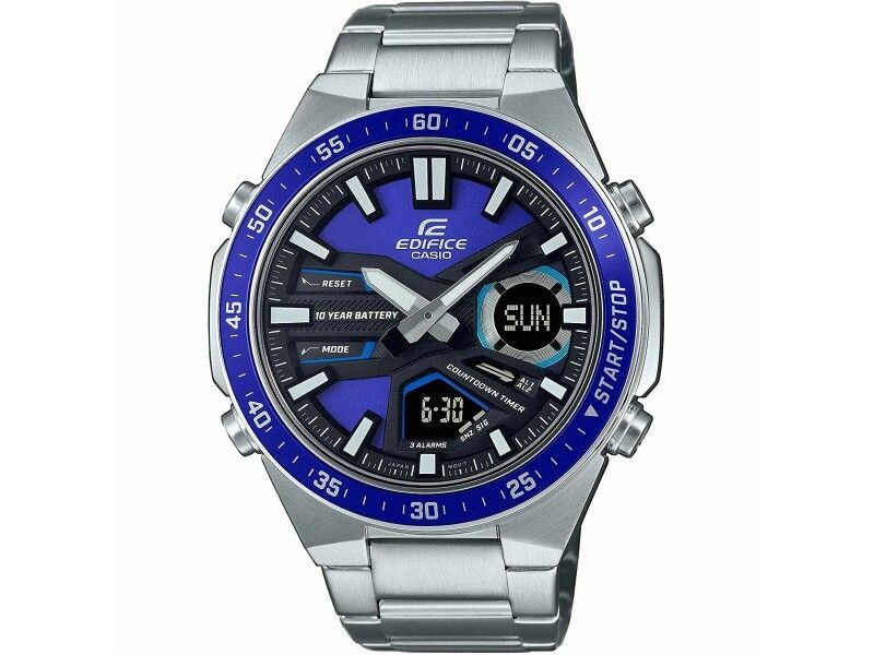 Zegarek Męski Casio EFV-C110D-2AVEF Ø 47 mm Srebrzysty