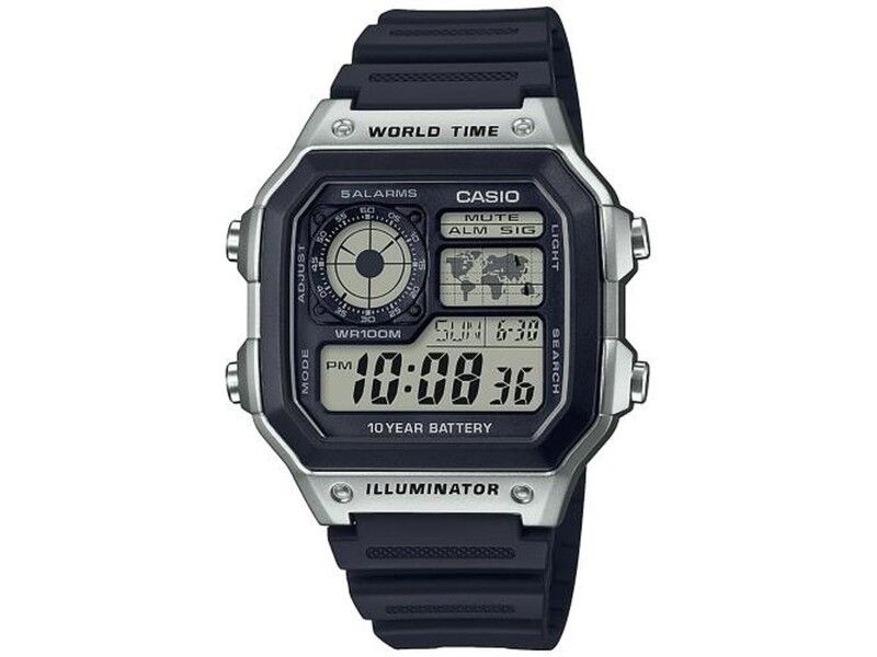 Zegarek Męski Casio ILLUMINATOR WORLDTIME Czarny Szary (Ø 40 mm)