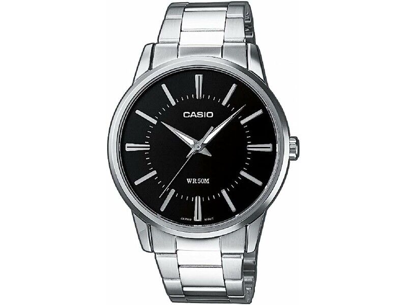 Zegarek Męski Casio MTP-1303PD-1AVEG Czarny Srebrzysty (Ø 40 mm)
