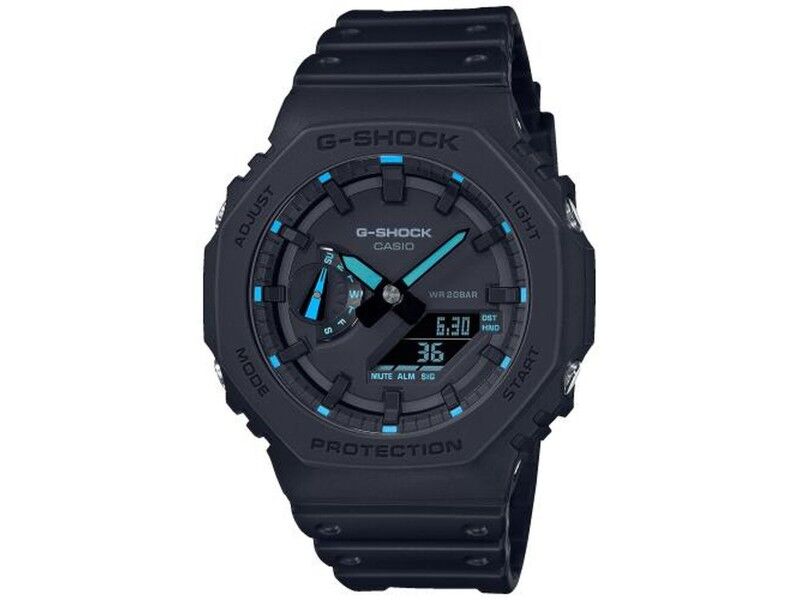 Zegarek Męski Casio G-Shock OAK - NEON BLUE INDEX Czarny (Ø 45 mm)