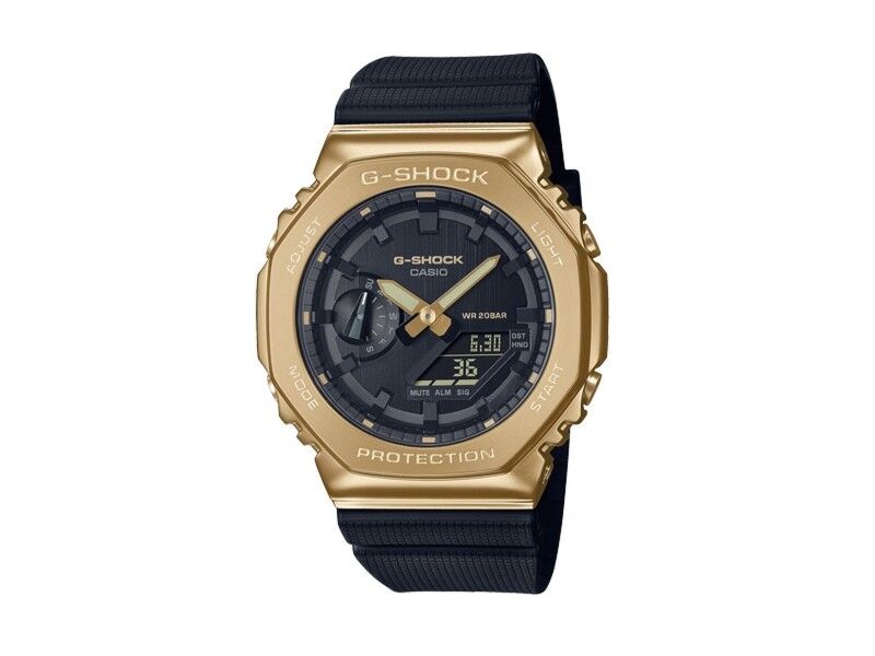 Zegarek Unisex Casio G-Shock OAK METAL COVERED - Gold Czarny (Ø 44,5 mm)