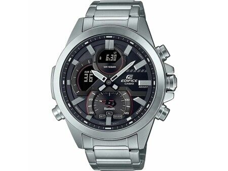 Zegarek Męski Casio ECB-30D-1AEF Ø 46 mm Czarny Srebrzysty