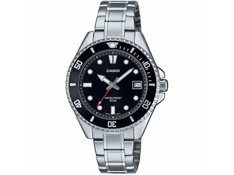 Zegarek Męski Casio MDV-10D-1A1VEF Czarny Srebrzysty (Ø 38,5 mm)