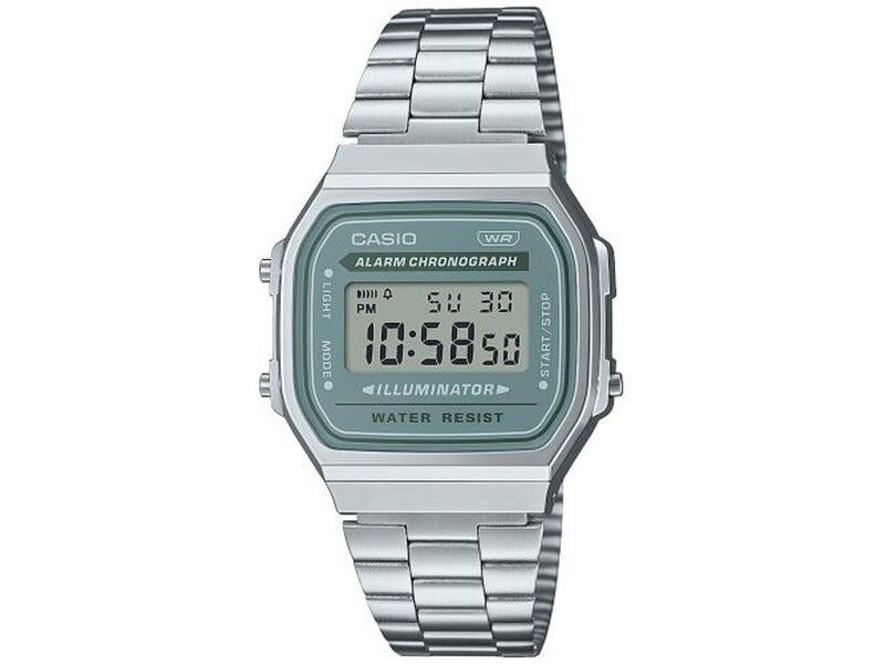 Zegarek Unisex Casio A168WA-3AYES Kolor Zielony Srebrzysty (Ø 36 mm) (Ø 35 mm)