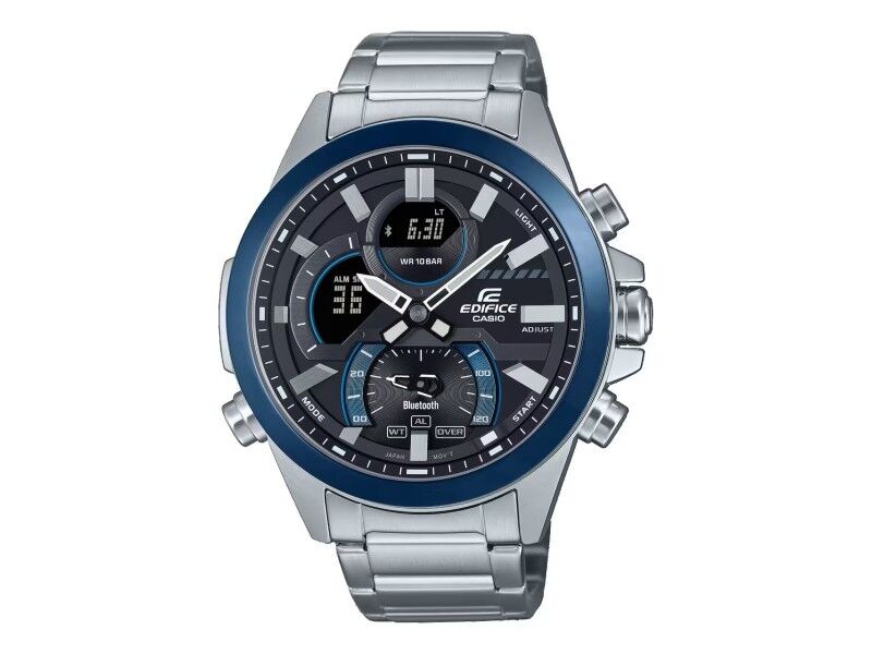 Zegarek Męski Casio EDIFICE SPORT Bluetooth® Czarny Srebrzysty (Ø 49 mm)