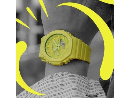 Zegarek Unisex Casio G-Shock GA-2100-9A9ER Żółty (Ø 44,5 mm) (45,5 mm)