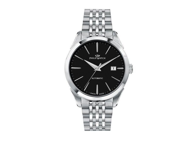 Zegarek Męski Philip Watch R8223217001 Czarny Srebrzysty (Ø 41 mm)