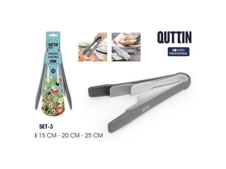 Szczypce kuchenne Quttin 15 cm 25 cm 20 cm 3 Części (24 Sztuk)