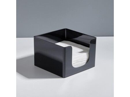 uchwyt do serwetek My Bar COCKTAIL Czarny Plastikowy 12,8 x 12,8 x 8,8 cm (24 Sztuk)