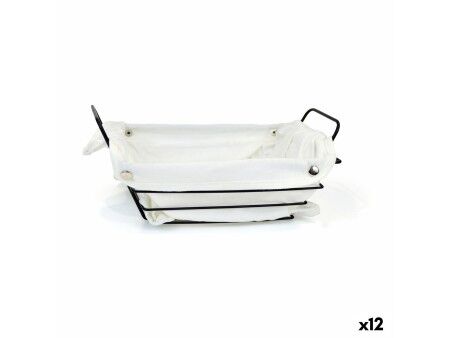 Koszyk na pieczywo My Bar Biały Metal Prostokątny 29 x 20 x 11,7 cm (12 Sztuk)