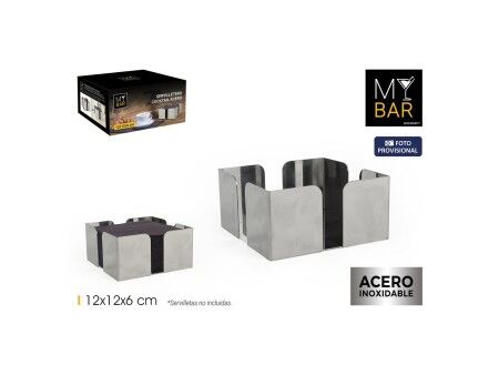 uchwyt do serwetek My Bar Stal 12 x 12 x 6 cm (24 Sztuk)