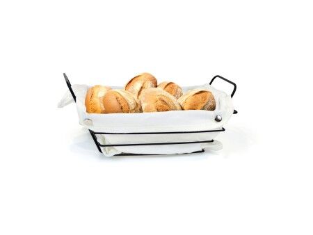 Koszyk na pieczywo My Bar Biały Metal Prostokątny 29 x 20 x 11,7 cm (12 Sztuk)
