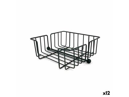 uchwyt do serwetek My Bar Czarny Metal 19 x 19 x 7,5 cm (12 Sztuk)